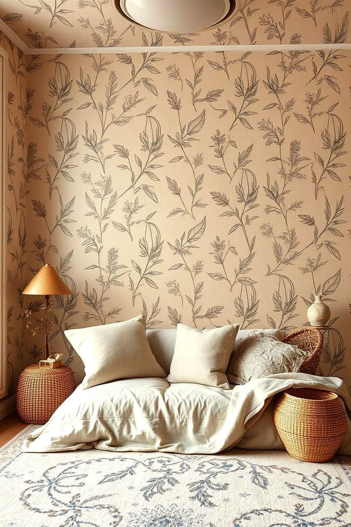 Earthy Organic Patterns - 22 Living Room Wallpaper Ideas