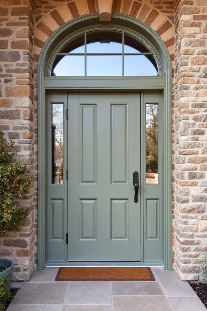 Earthy Sage - 22 Mid Century Front Door Colors
