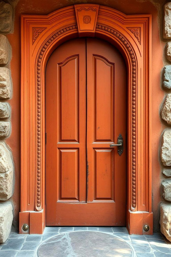 Earthy Terracotta Richness - 22 Front Door Color Ideas