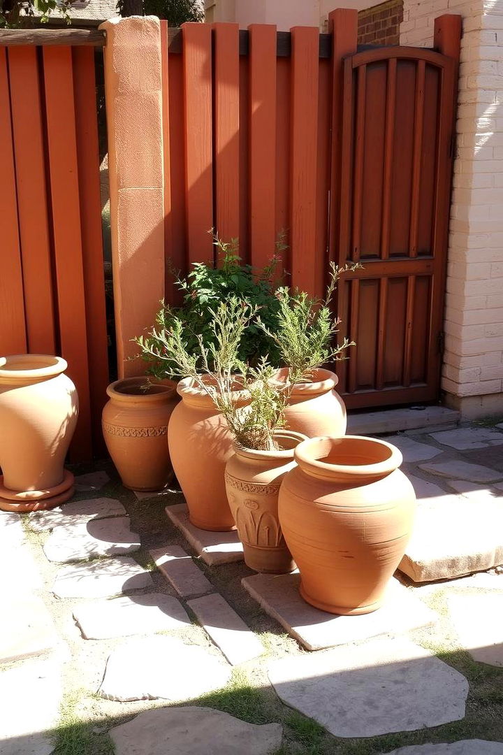 Earthy Terracotta Warmth - 22 Garden Fence Colour Ideas