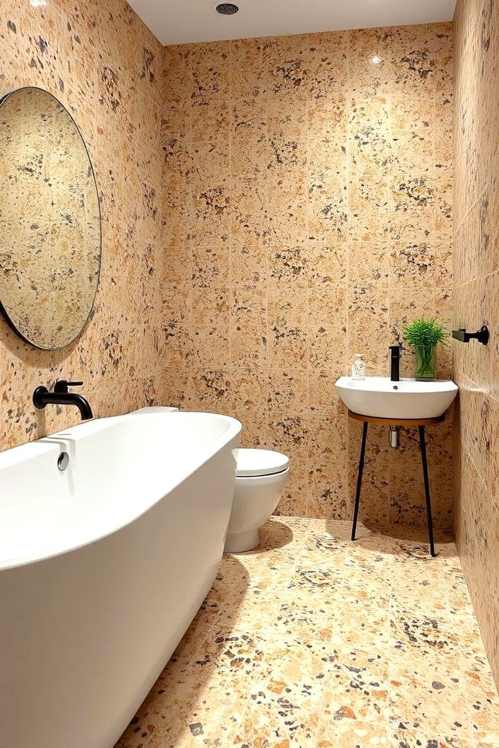 Earthy Terrazzo Tiles - 22 Bathroom Tile Ideas