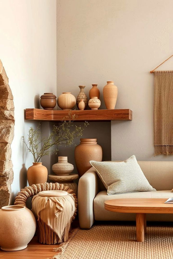 Earthy Textural Elements - 22 Terracotta Bedroom Ideas
