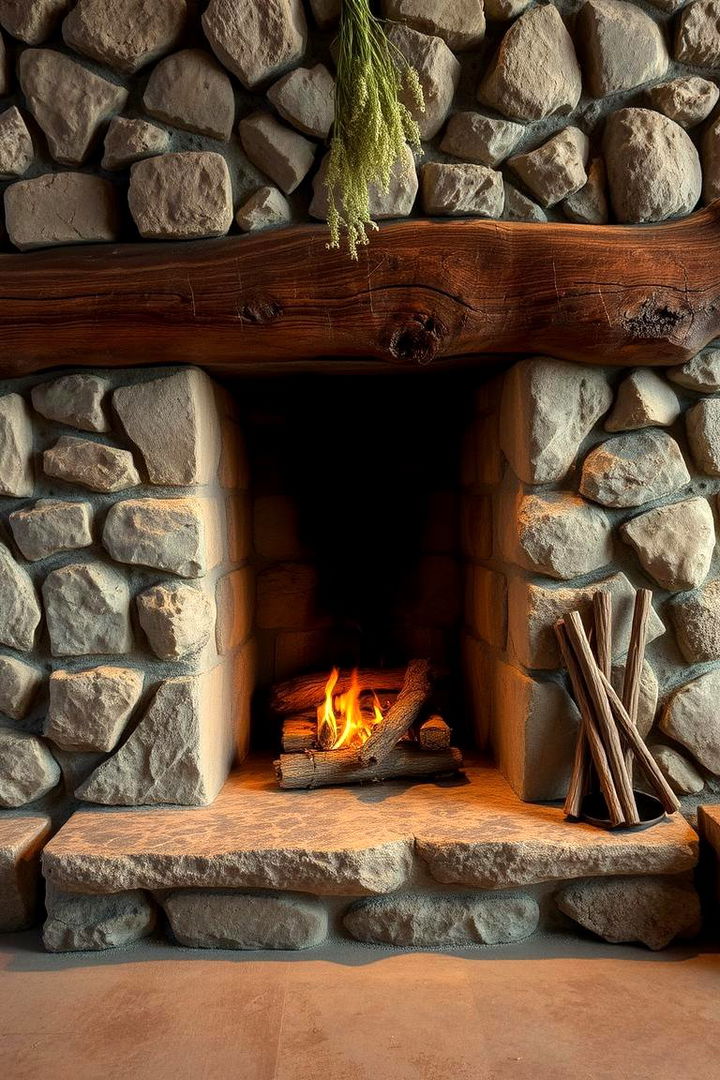 Earthy Textural Elements - 22 Green Fireplace Ideas