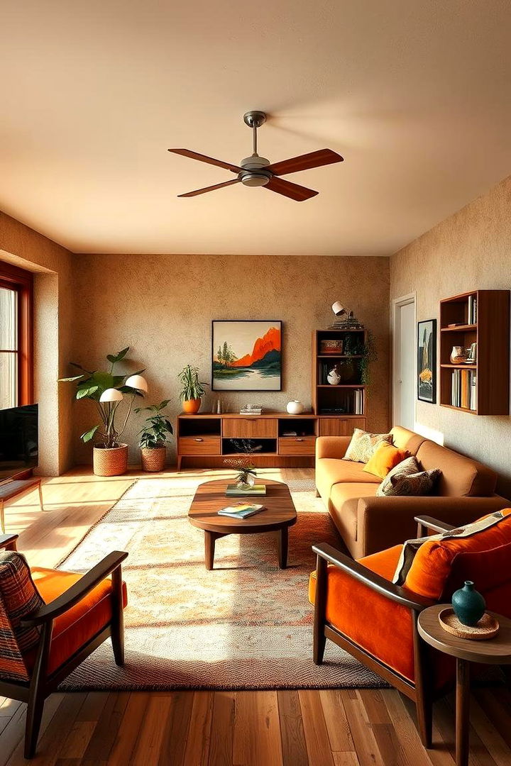 Earthy Tones and Warm Hues - 22 70s Living Room Ideas