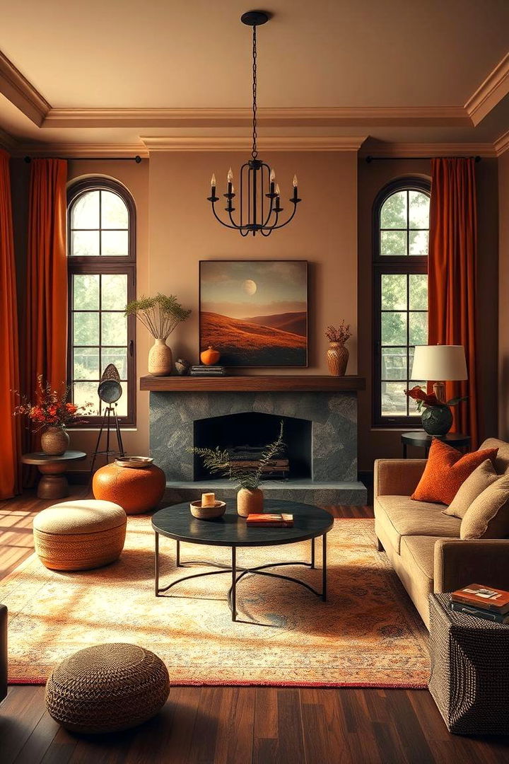 Earthy Warm Tones - 22 1950s Living Room Ideas