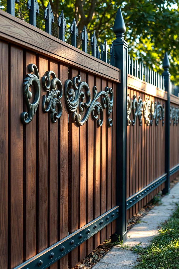 Easy Customization Possibilities - 22 Metal and Wood Fence