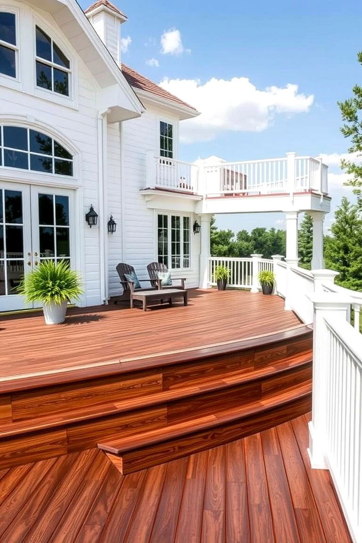 Easy Maintenance Design - 22 Deck With Privacy Wall