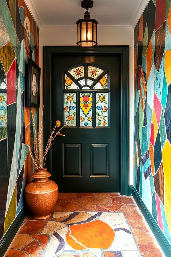 Eclectic Artistic Expression - 22 Dark Green Front Door Ideas