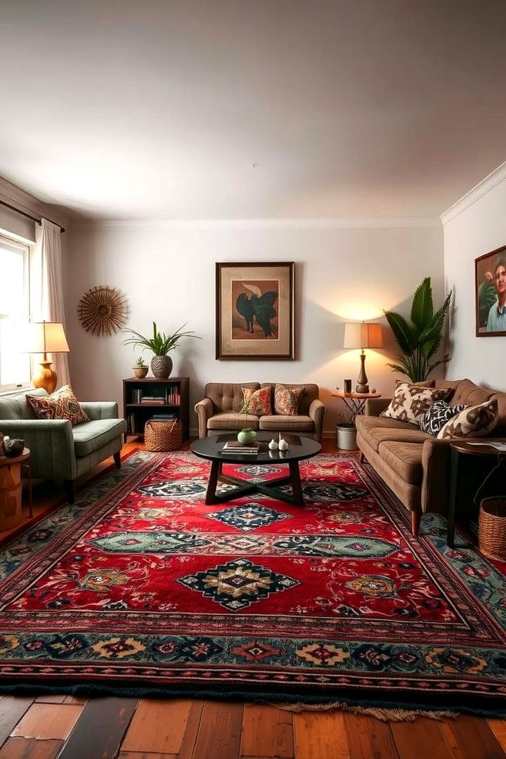 Eclectic Bohemian Vibes - 22 Living Room Rug Ideas