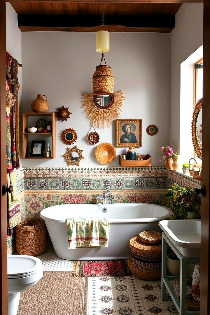 Eclectic Bohemian Vibes - 22 Mexican Bathroom Ideas
