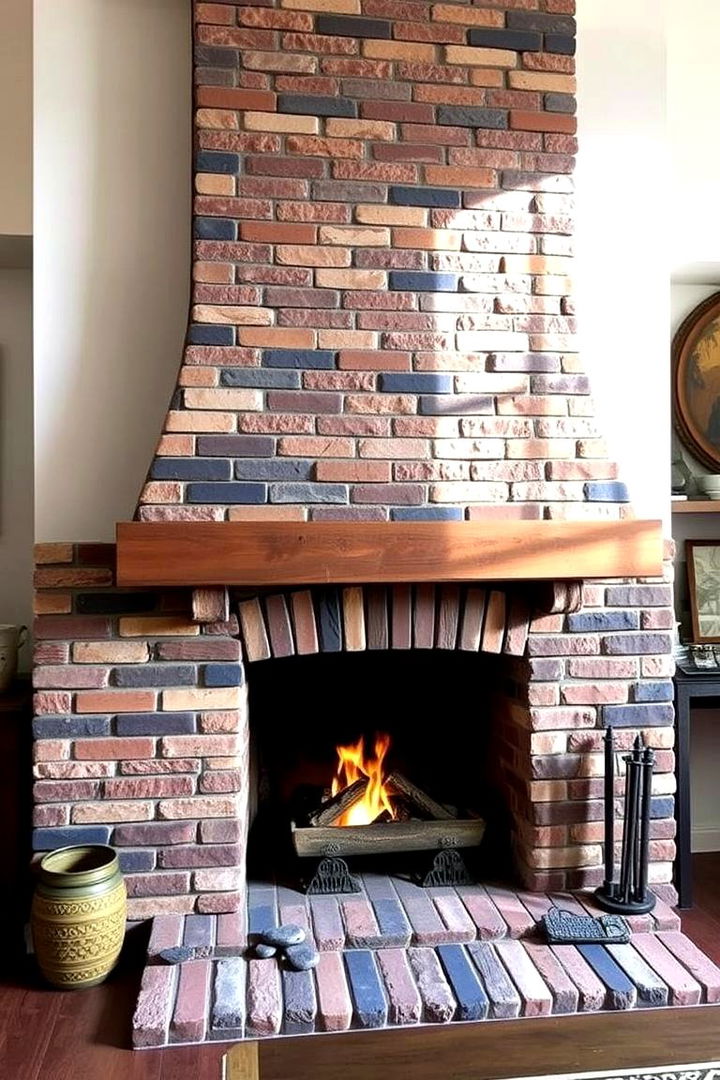 Eclectic Brick Inspirations - 22 Brick Fireplace Ideas