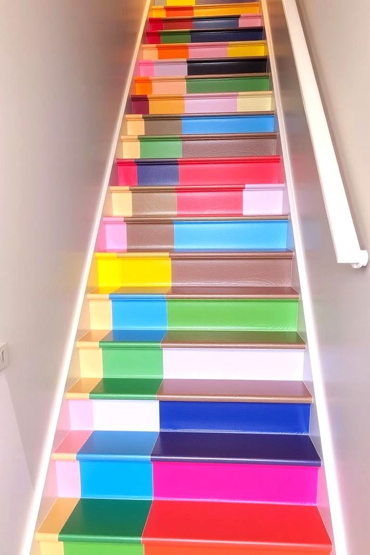 Eclectic Color Block - 22 Painted Stair Ideas