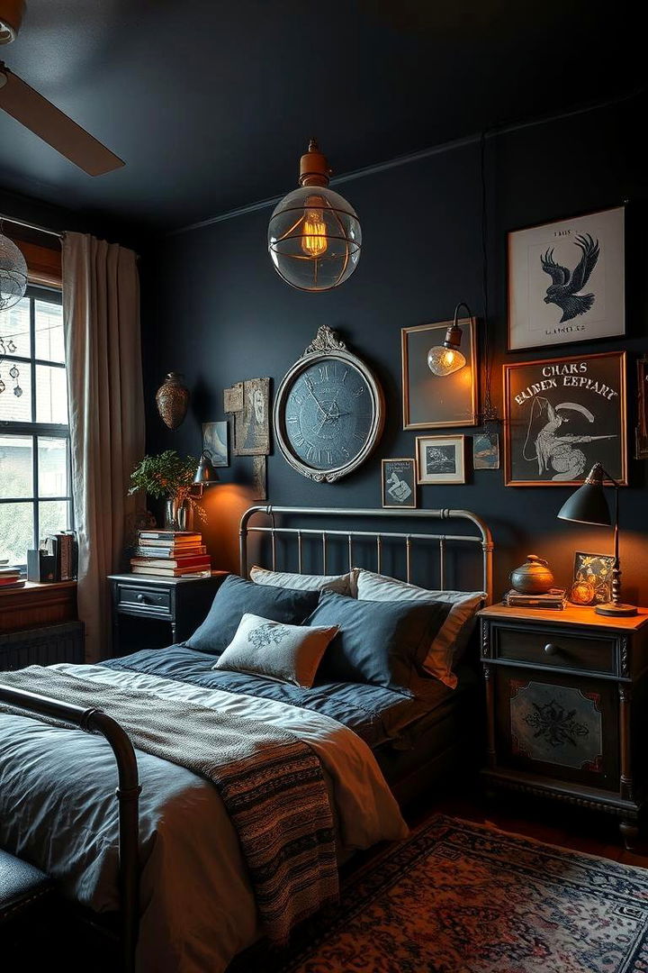 Eclectic Dark Bedroom Mix - 22 Dark Bedroom Ideas