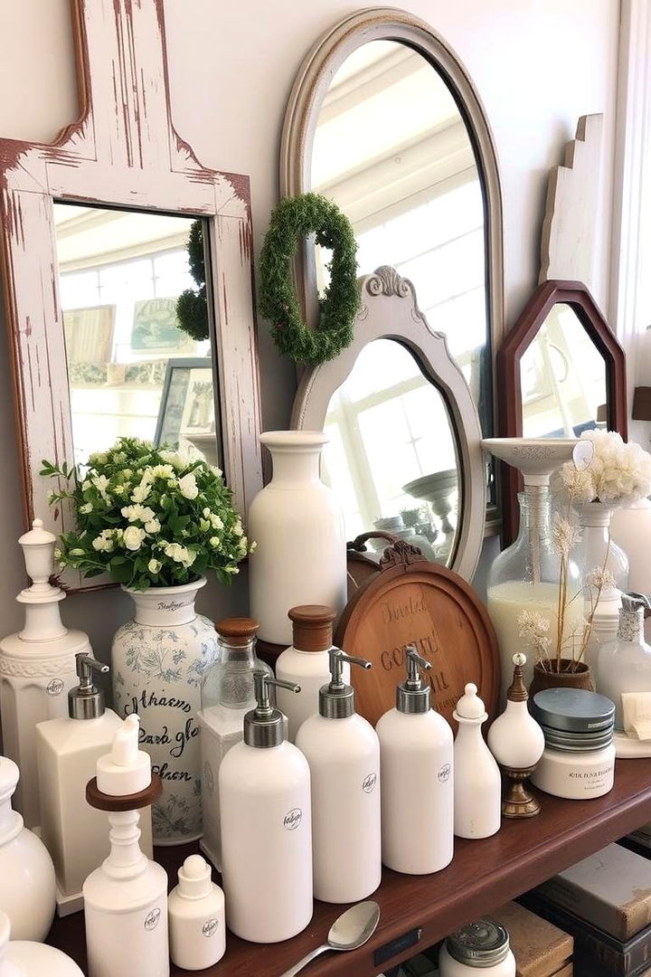 Eclectic Farmhouse Accessories - 22 Farmhouse Bathroom Ideas