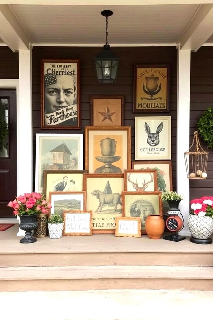 Eclectic Farmhouse Artwork - 22 Farmhouse Porch Ideas