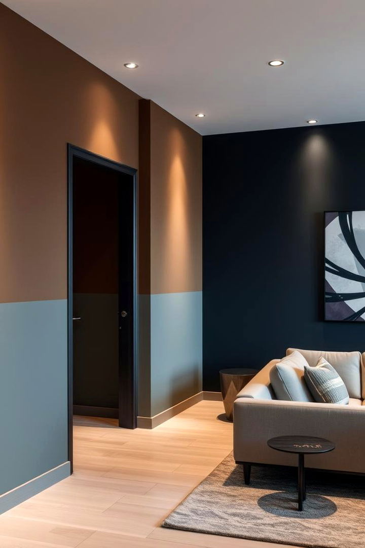 Eclectic Fusion Balanced Two Tone with Subtle Accents - 22 Two Tone Wall Paint Ideas