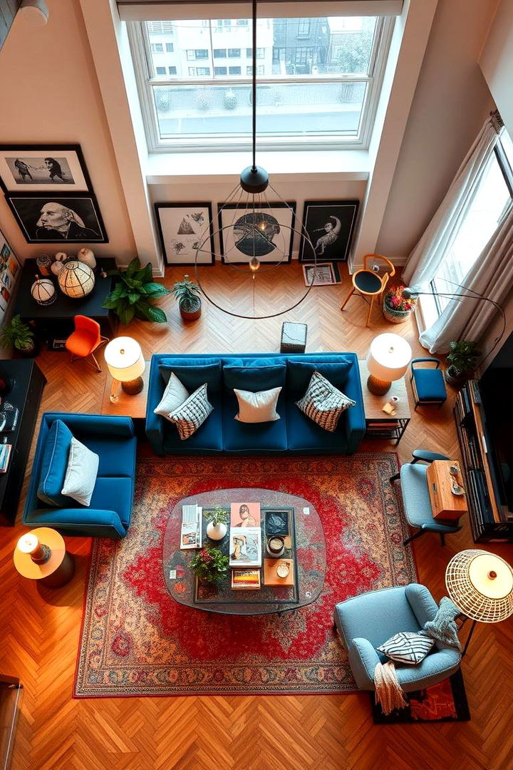 Eclectic Fusion Design - 22 Blue Couch Living Room Ideas
