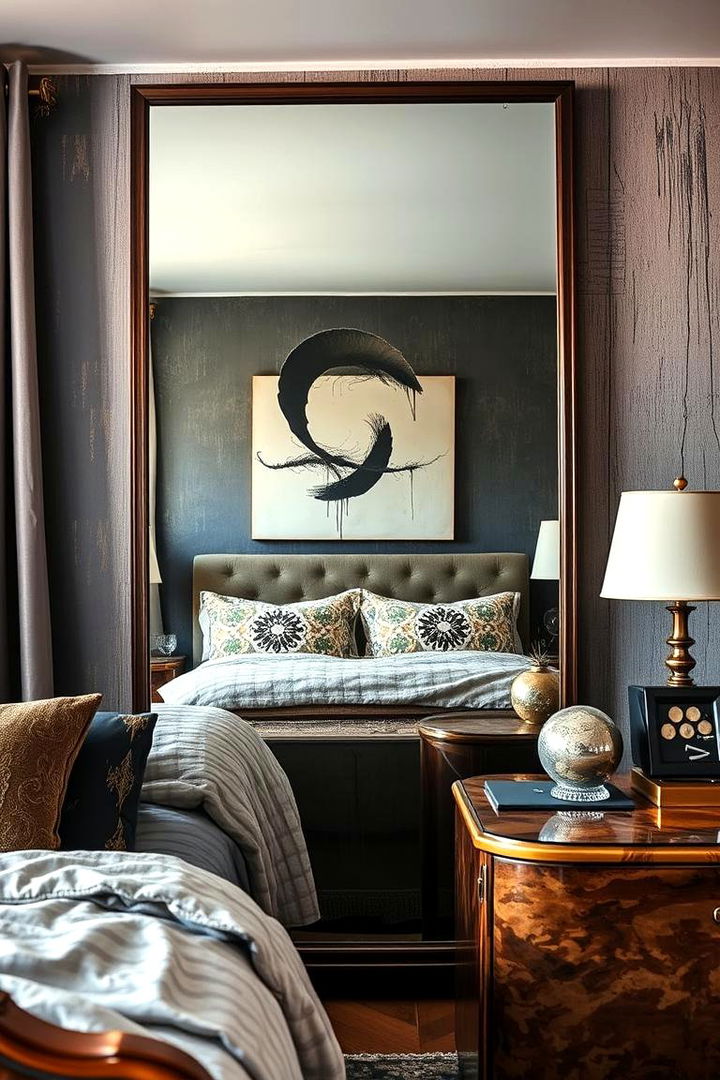 Eclectic Fusion Style - 22 Mirror Behind Nightstand Design Ideas