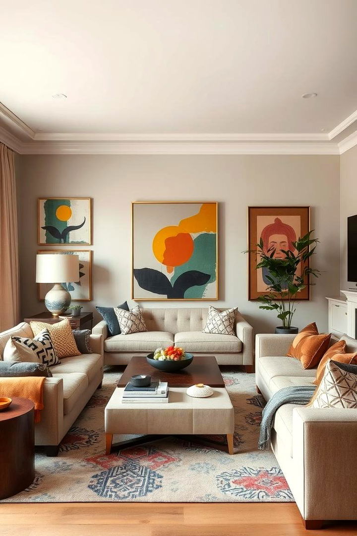 Eclectic Fusion of Style - 22 Beige Living Room Ideas