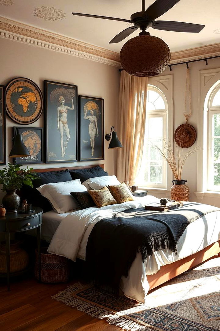 Eclectic Fusion with Curated Details - 22 Black and Brown Bedroom Ideas