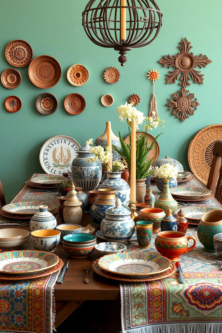 Eclectic Global Tablescape - 22 Tablescape Ideas