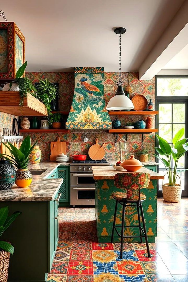 Eclectic Global Tropical Mix - 22 Tropical Kitchen Ideas