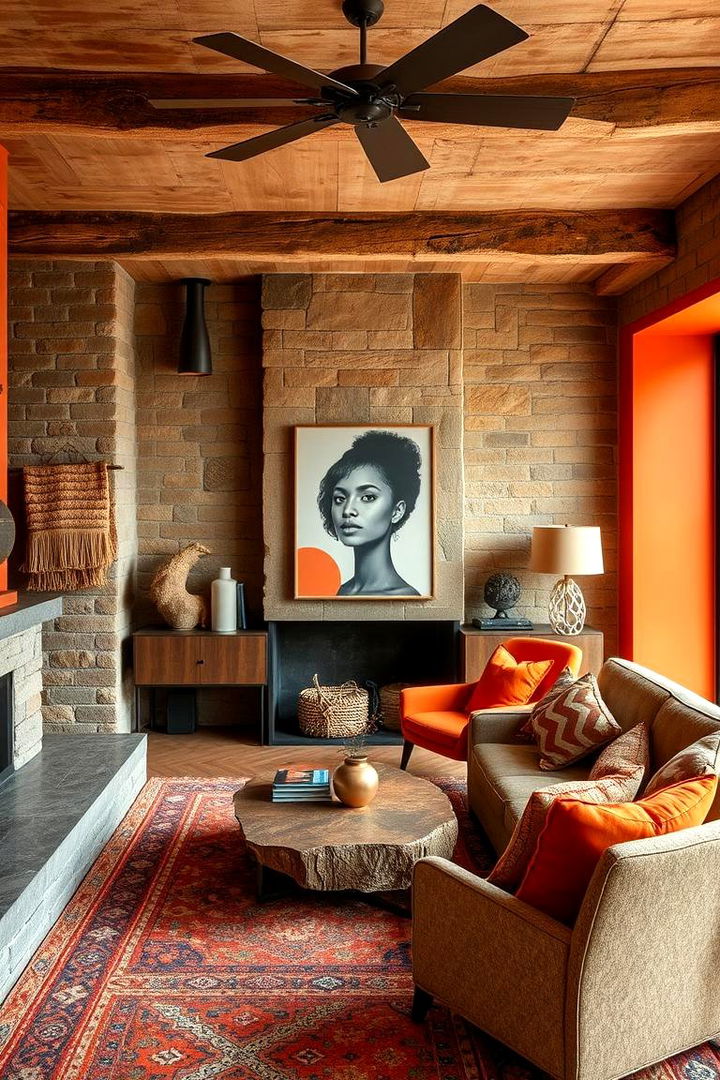 Eclectic Layers and Textures - 22 Orange Bedroom Ideas