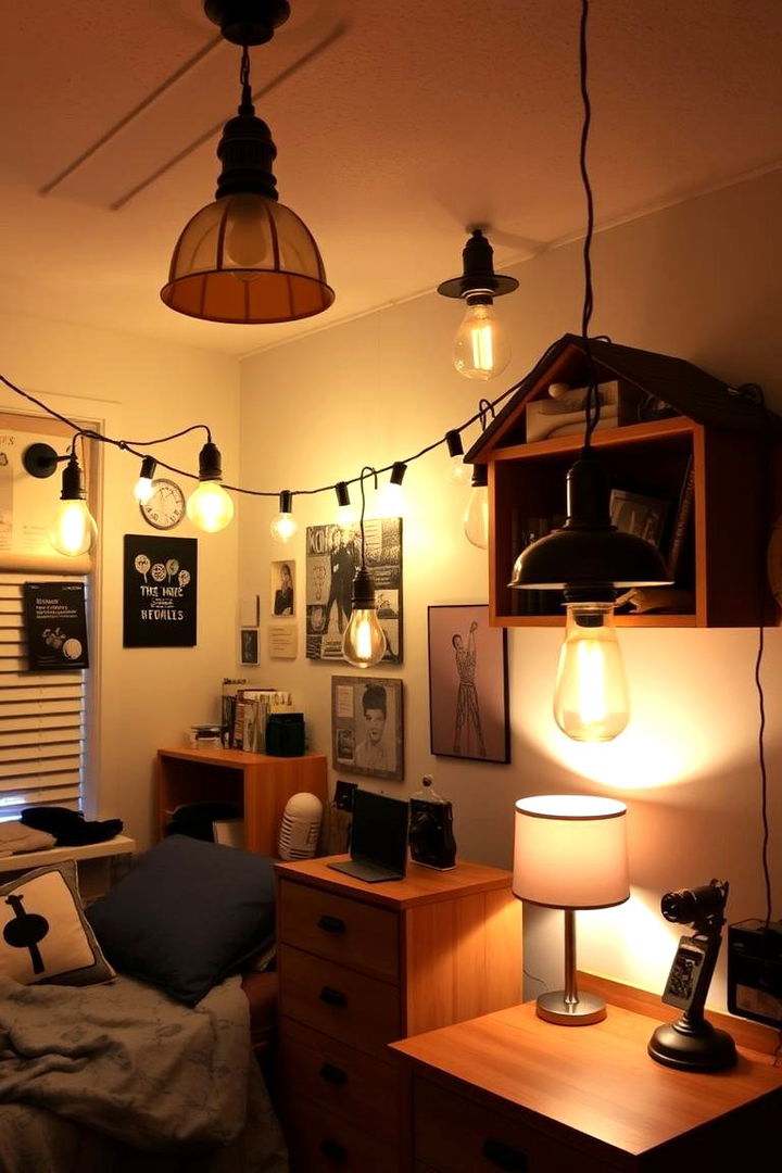 Eclectic Lighting Solutions - 22 Boho Dorm Room Ideas