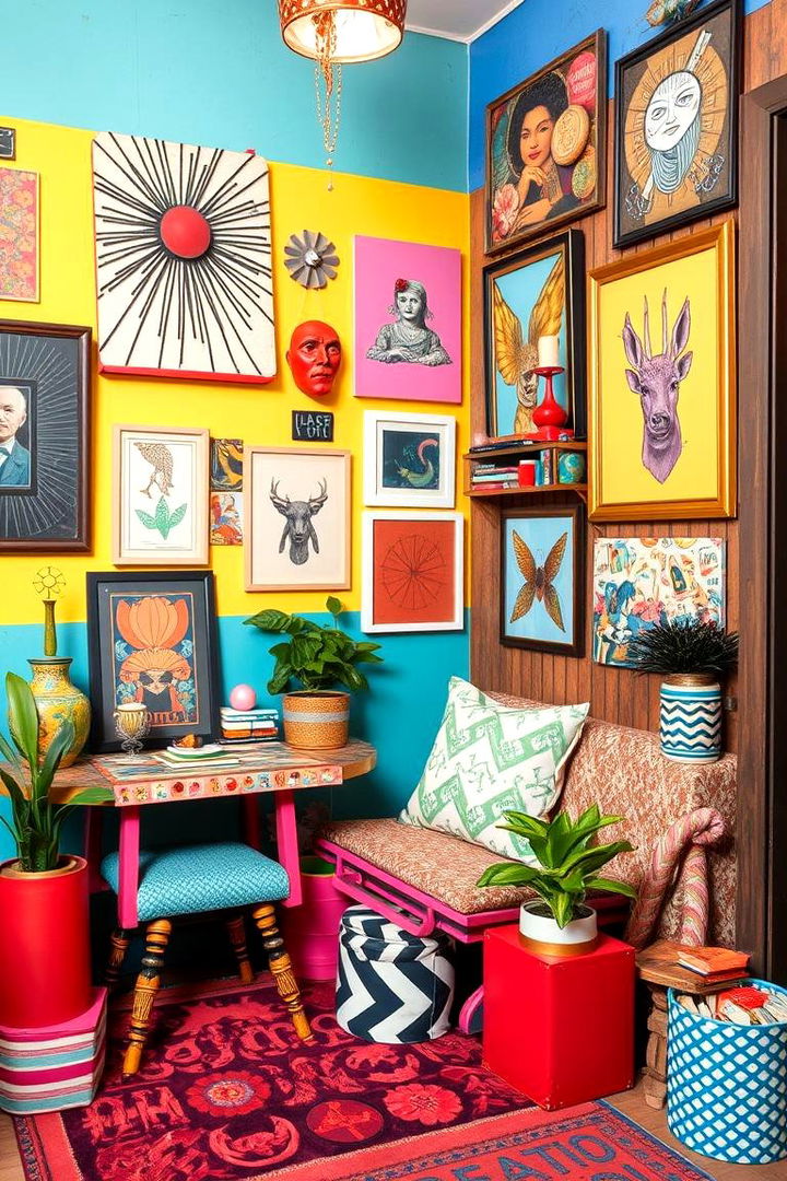 Eclectic Mix Corner - 22 Living Room Nook Ideas