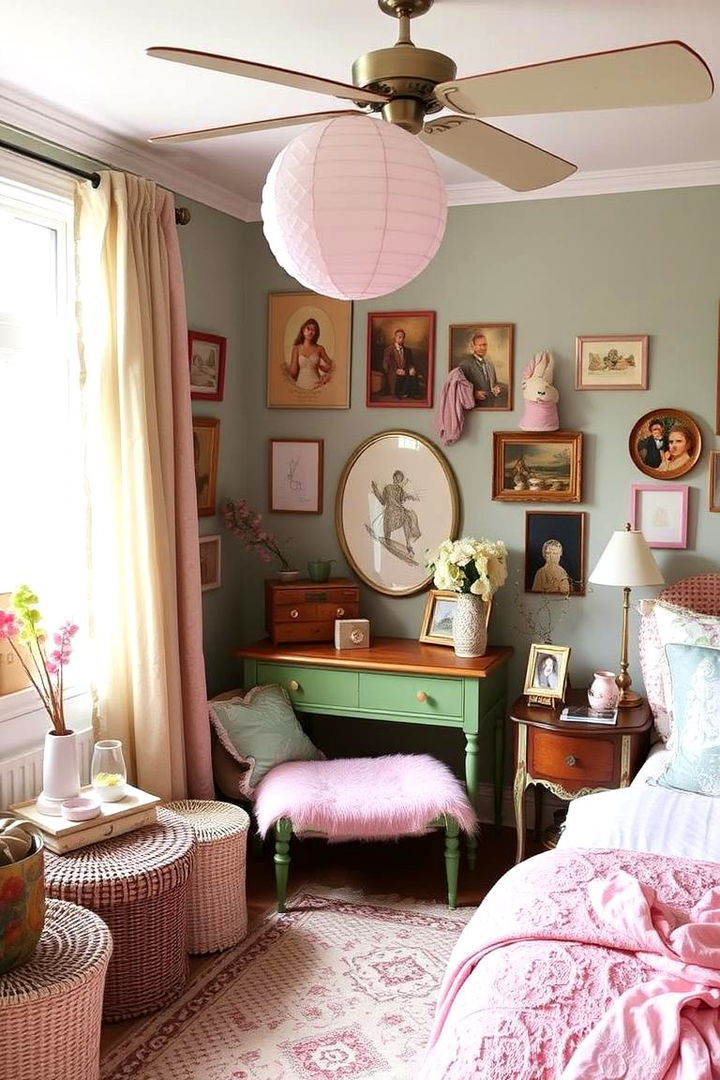 Eclectic Mix Mastery - 22 Pink and Green Bedroom Ideas