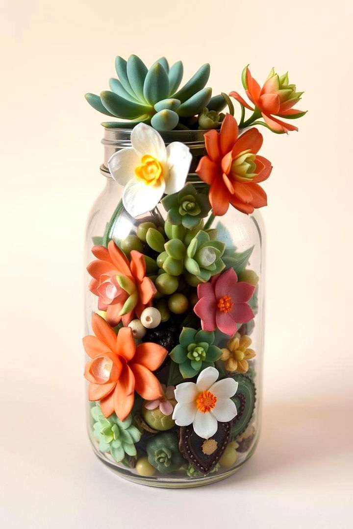Eclectic Mix Mosaic - 22 Mason Jar Centerpiece Ideas