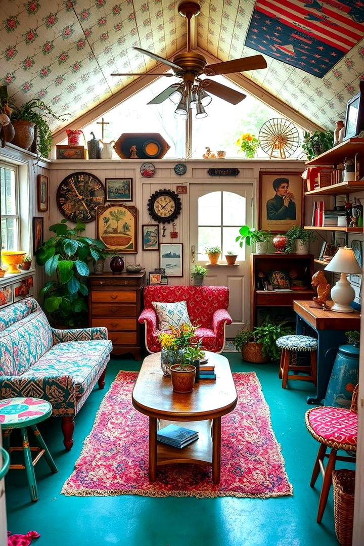 Eclectic Mix Retreat - 22 She Shed Interior Ideas