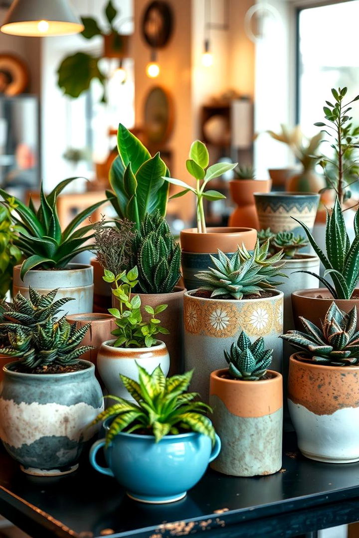 Eclectic Mix and Match - 22 Potted Plant Arrangement Ideas