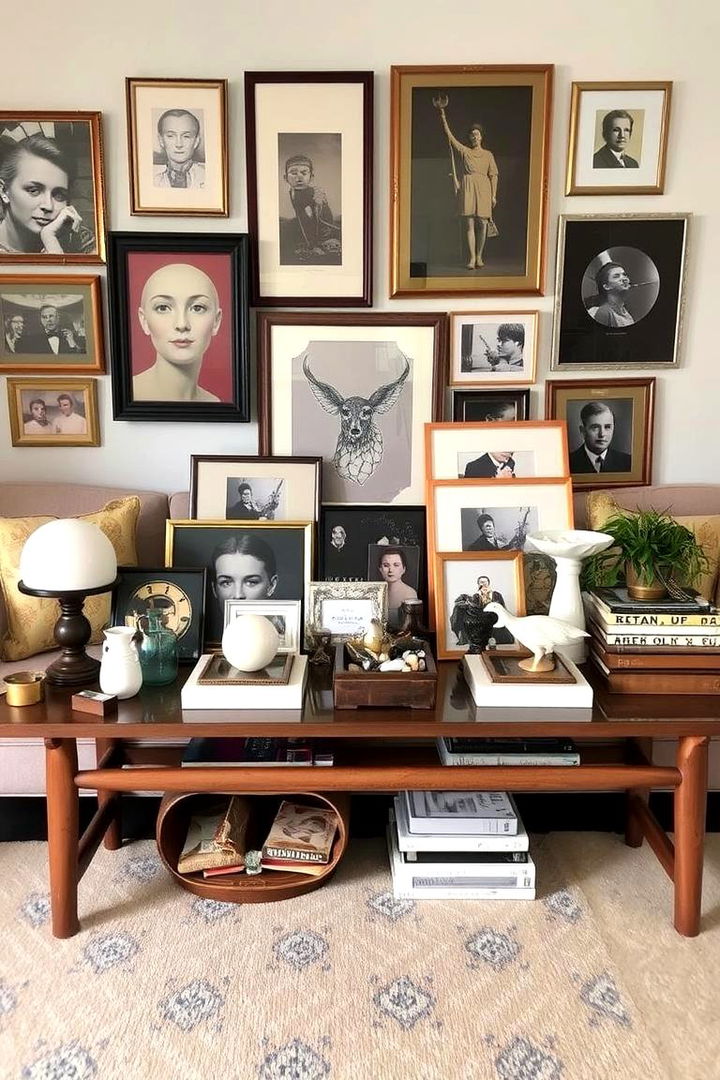 Eclectic Mix and Match - 22 Sofa Table Decor Ideas