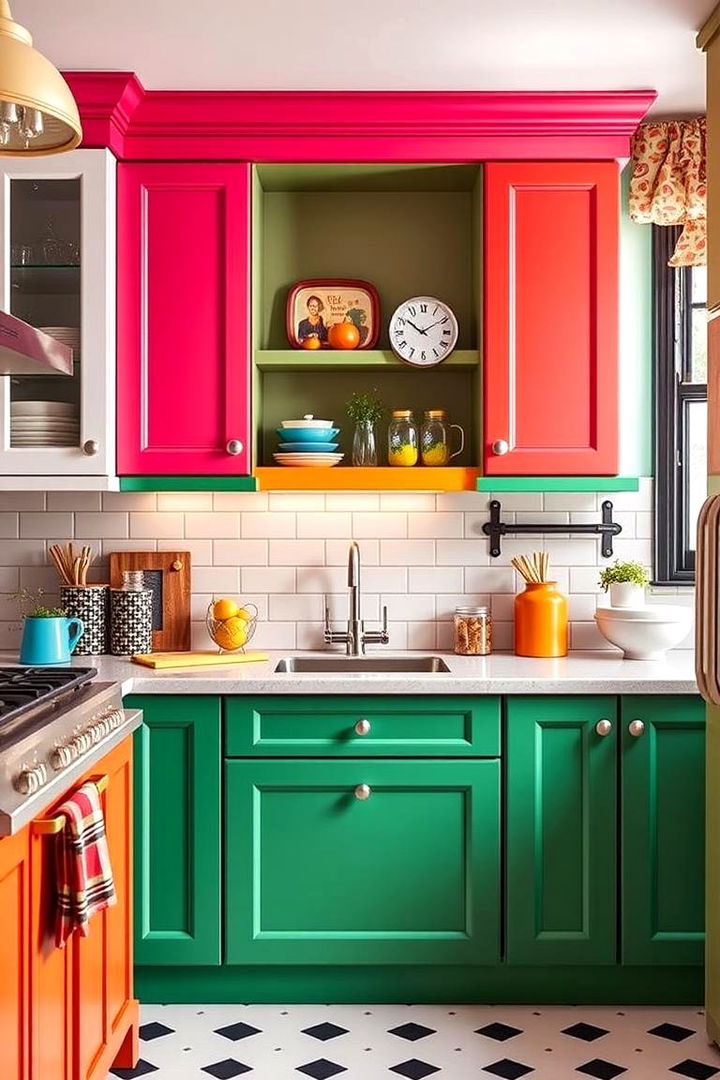 Eclectic Mix of Colors - 22 Two Tone Kitchen Cabinet Ideas