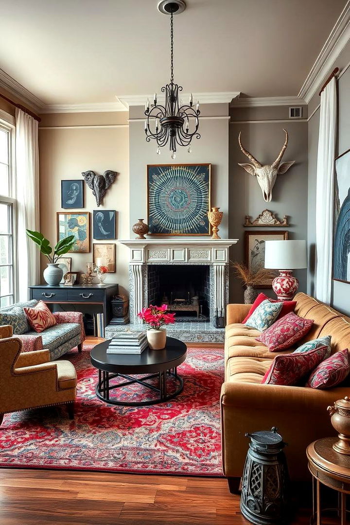 Eclectic Mix of Colors - 22 Colorful Living Room Ideas
