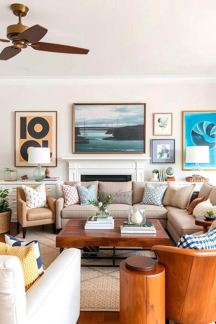 Eclectic Mix of Decor - 22 Hamptons Living Room Ideas