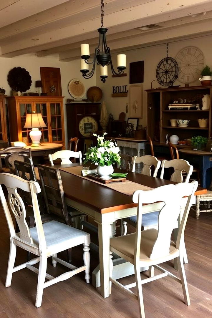 Eclectic Mix of Farmhouse Furniture - 22 Modern Farmhouse Dining Room Ideas