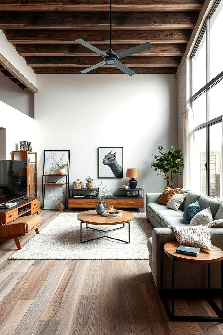 Eclectic Mix of Materials - 22 Grey and White Living Room Ideas