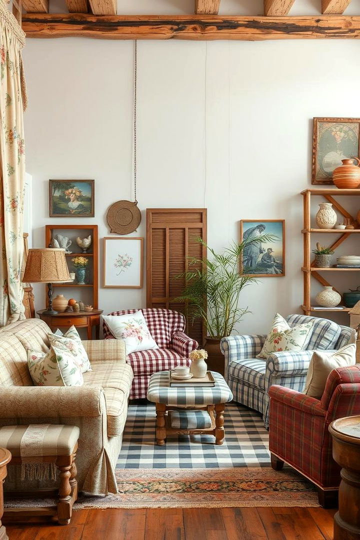 Eclectic Mix of Patterns - 22 Cottagecore Interior Design Ideas