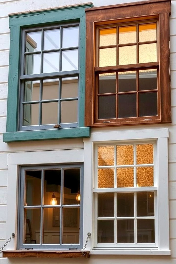 Eclectic Mix of Styles - 22 Farmhouse Interior Window Trim Ideas