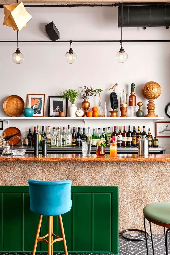 Eclectic Mix of Styles Bar - 22 Kitchen Bar Ideas