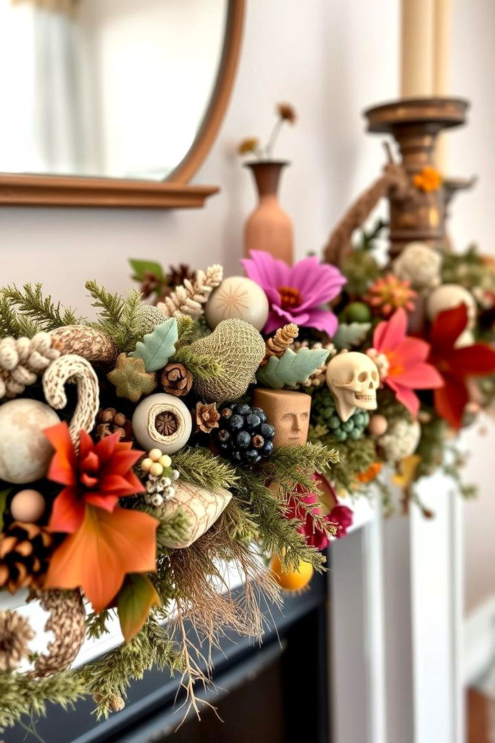 Eclectic Mix of Textures - 22 Mantel Garland Ideas