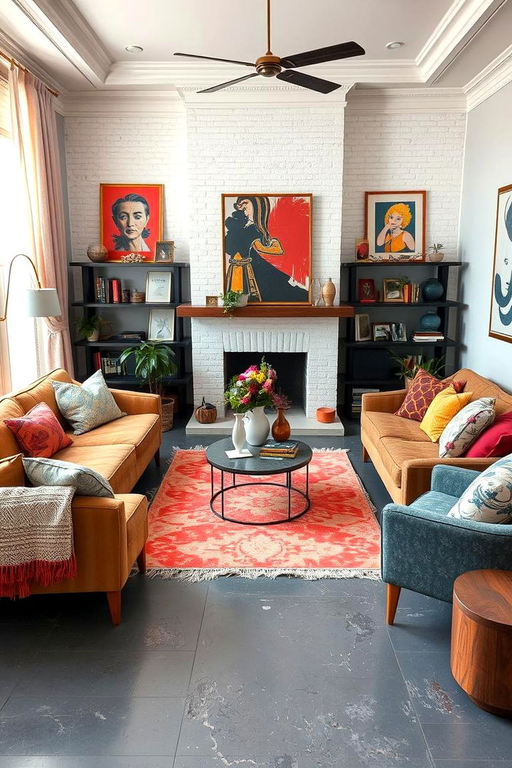 Eclectic Mix of Textures - 22 grey flooring living room ideas