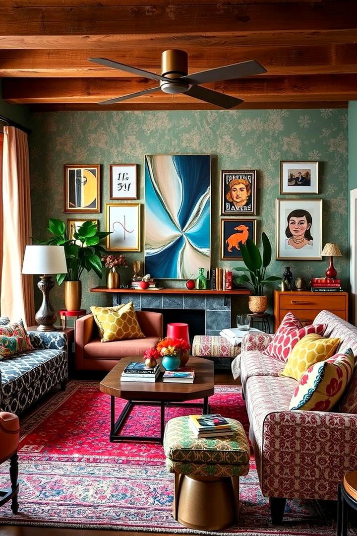 Eclectic Mix of Textures - 22 Aesthetic Living Room Ideas