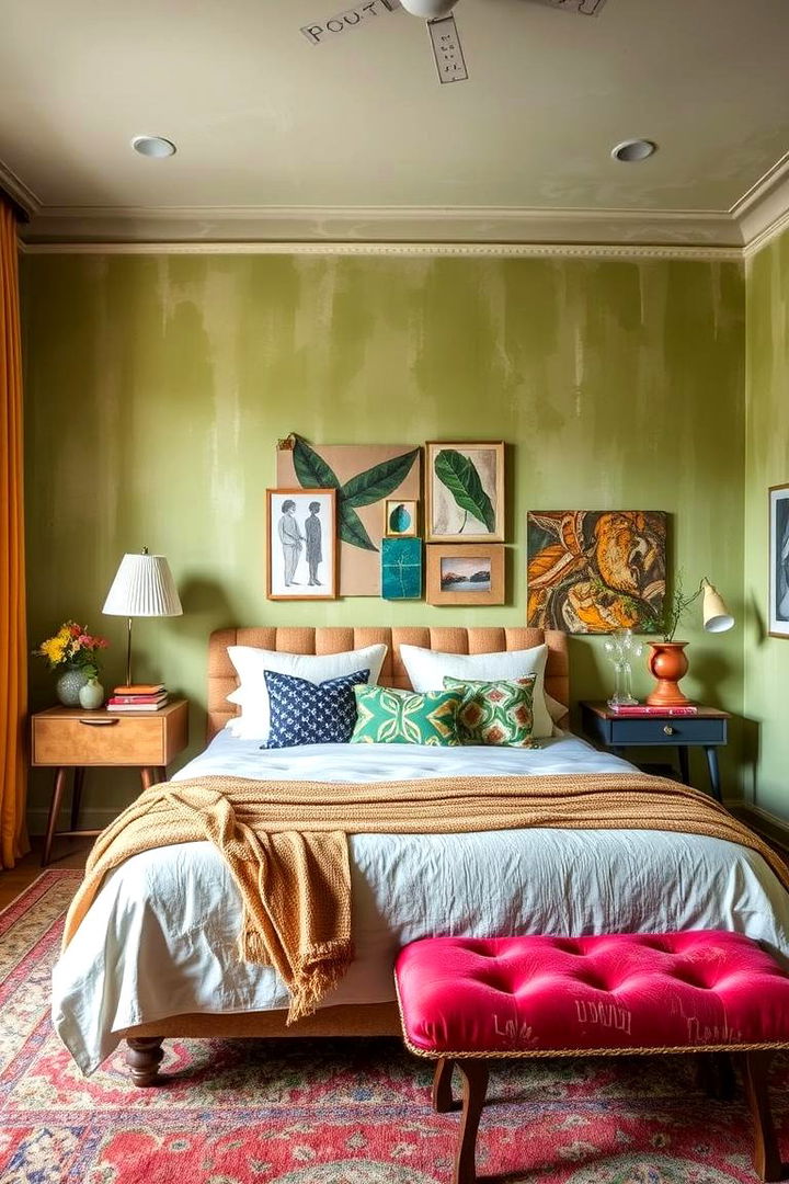 Eclectic Mix with a Limewash Canvas - 22 Limewash Bedroom Ideas