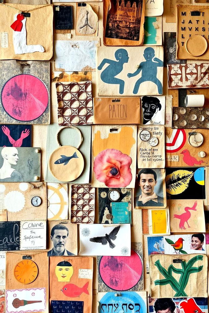 Eclectic Mixed Media Art - 22 Bedroom Accent Wall Ideas
