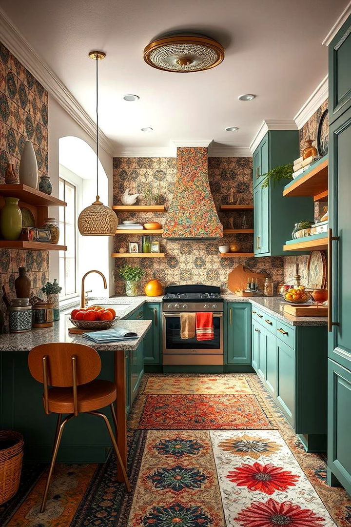 Eclectic Mixed Patterns - 22 Colorful Kitchen Ideas