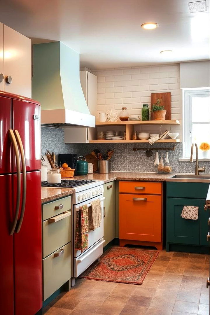 Eclectic Mixing of Colors - 22 Kitchen With Colored Appliances Ideas