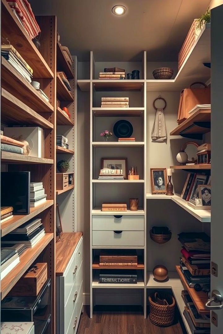Eclectic Multi Level Shelves for Dynamic Design - 22 Closet Shelving Ideas